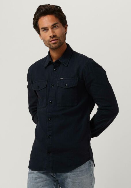 Blauwe G-STAR RAW Casual overhemd MARINE SLIM SHIRT L/S - large