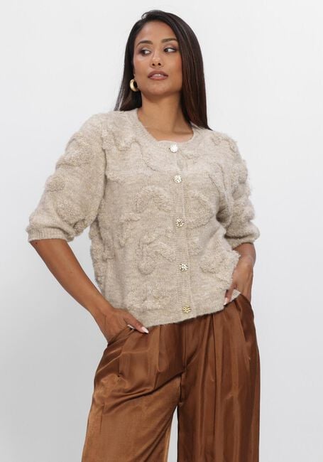 NUKUS Gilet MAGGY CARDIGAN SS en beige - large