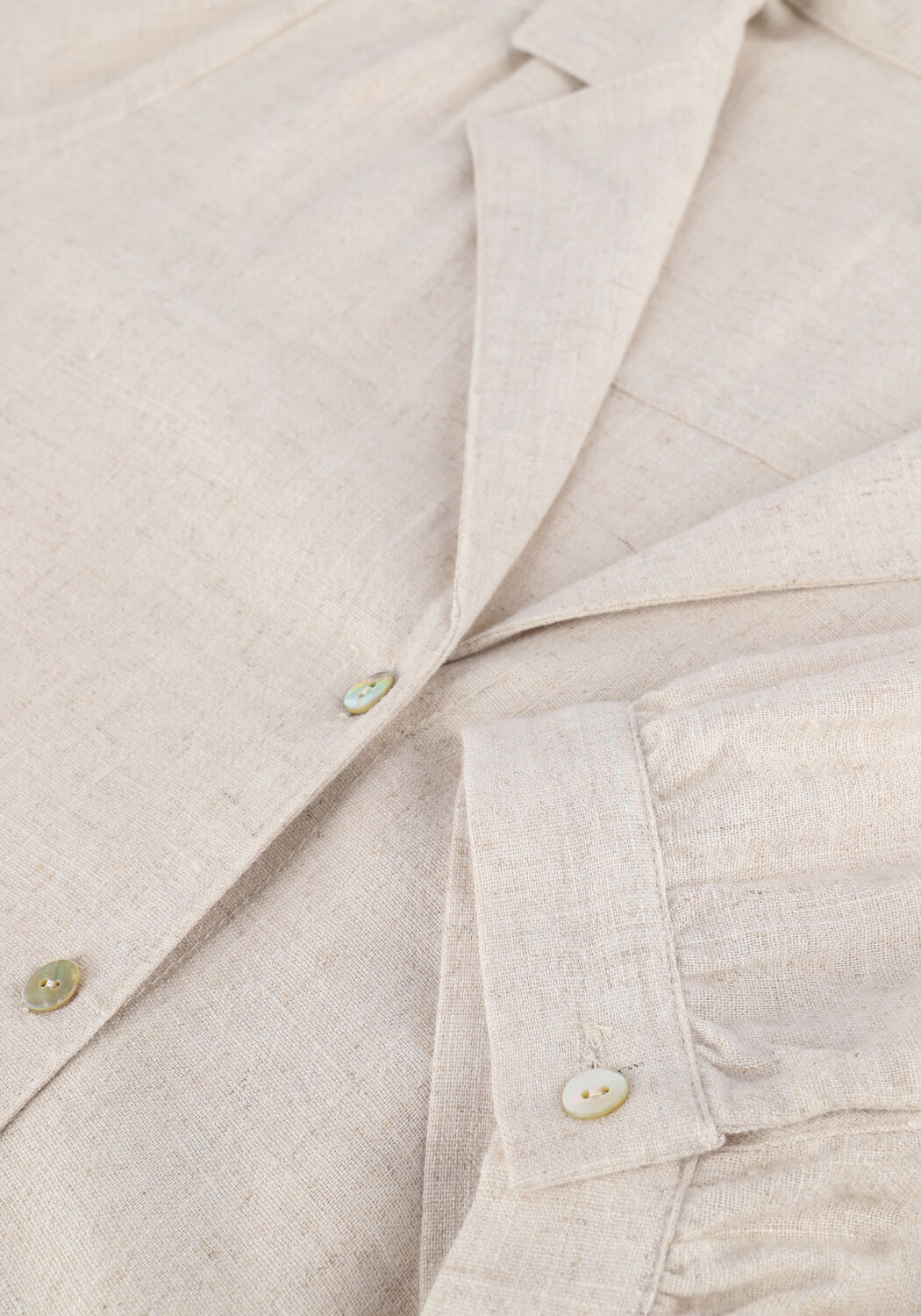 Beige Y.A.S. Maxi jurk YASFLAXA SS LONG DRESS - large