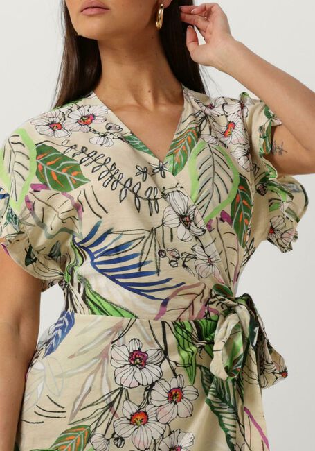 JANSEN AMSTERDAM Robe maxi WB566 PRINTED WRAP LONG DRESS Sable - large