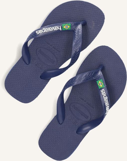 Blauwe HAVAIANAS Slippers BRASIL LOGO KIDS Blauwe HAVAIANAS Slippers BRASIL LOGO KIDS - large