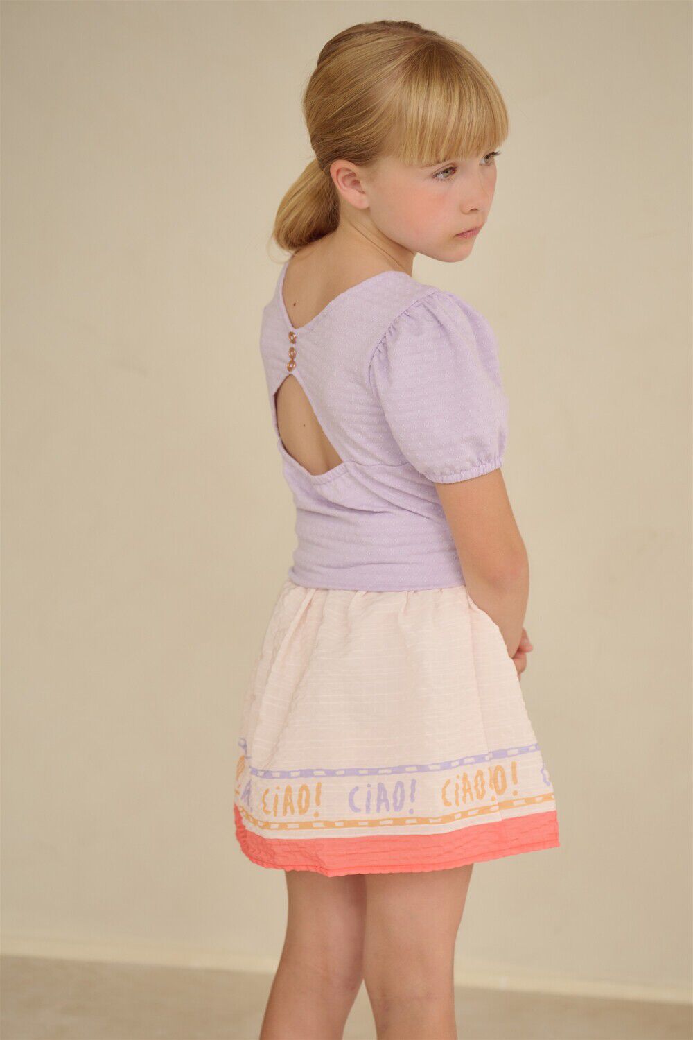 NONO T-shirt KIAMO DOTTED JERSEY TOP en violet - large