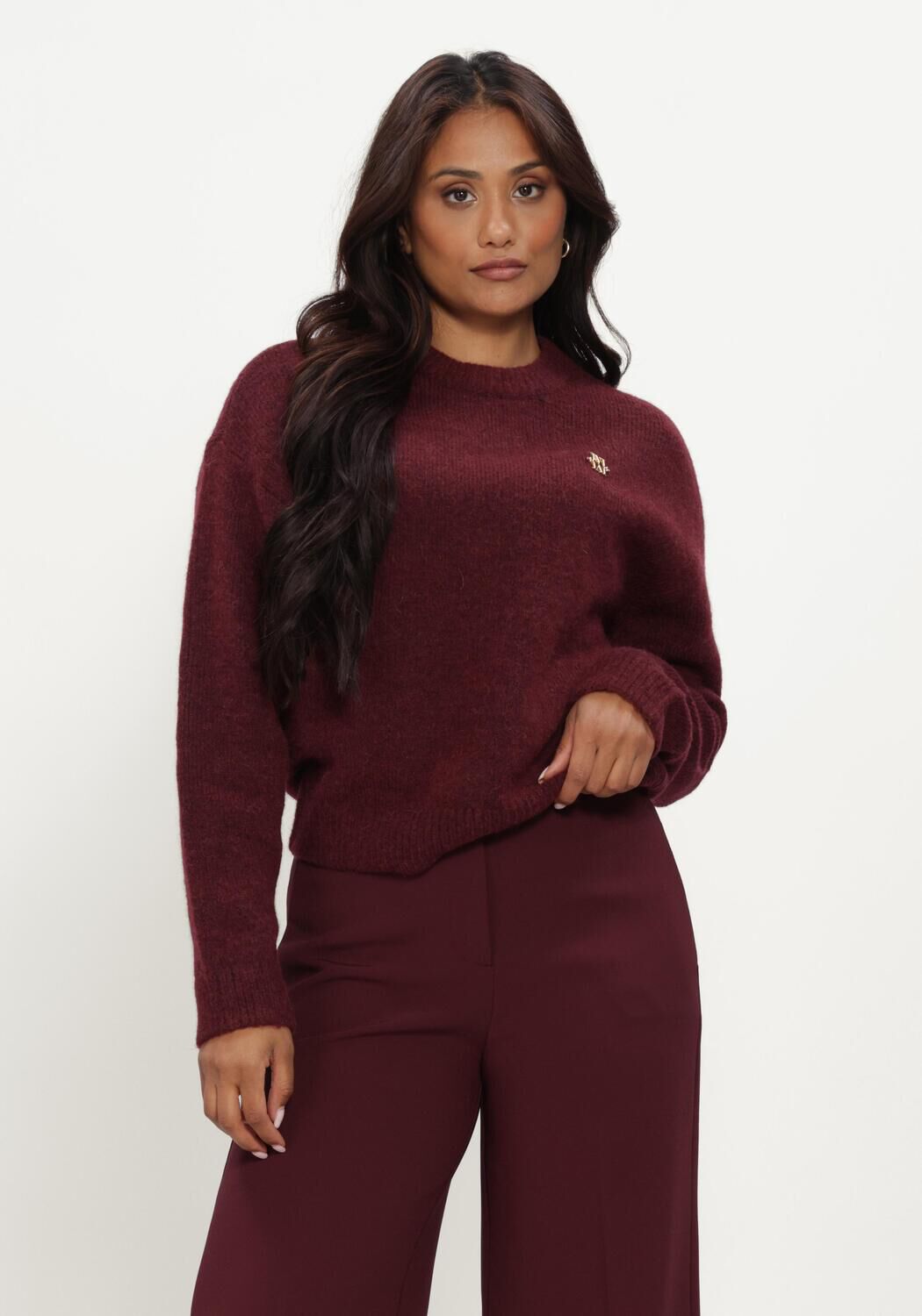 JOSH V Pull IZE SWEATER Bordeaux - large