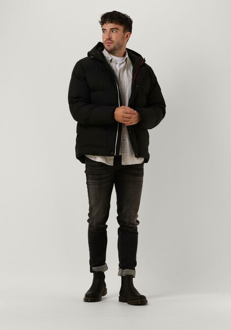 Donkerblauwe TOMMY HILFIGER Gewatteerde jas HILFIGER DOWN HOODED JACKET - large