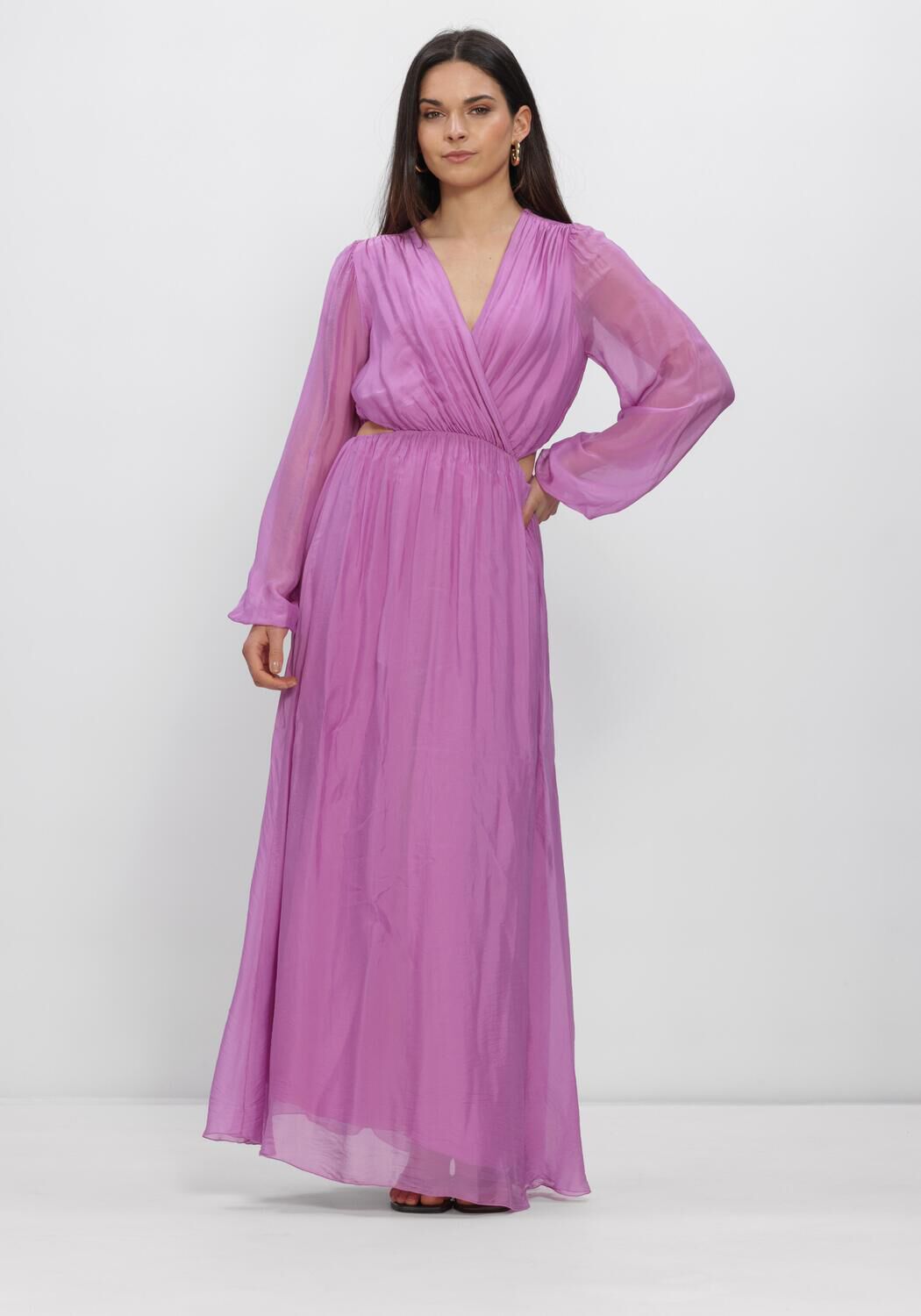 FREEBIRD Robe maxi F-WV-SILK-VIS-26-1 Lilas - large