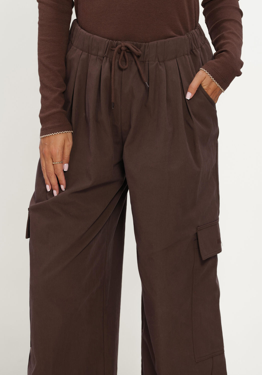 Bruine HARPER & YVE Cargobroeken LENNE-PA - large