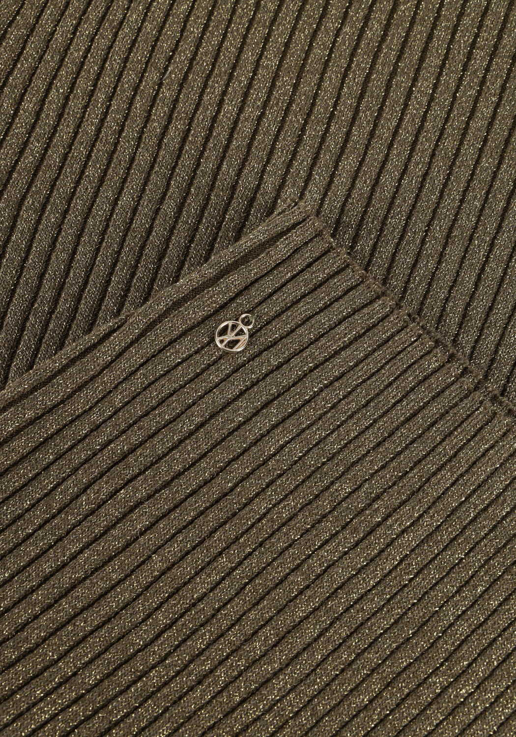 Groene NUKUS Trui MULLBERRY PULLOVER LUREX - large