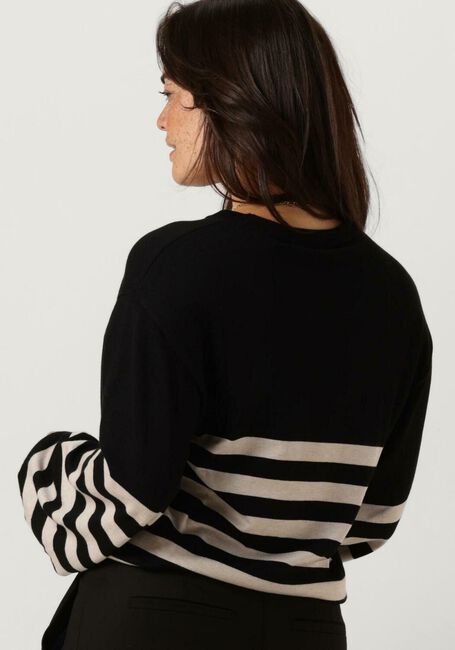 MINUS Pull PERLA STRIPED KNIT PULLOVER en noir - large