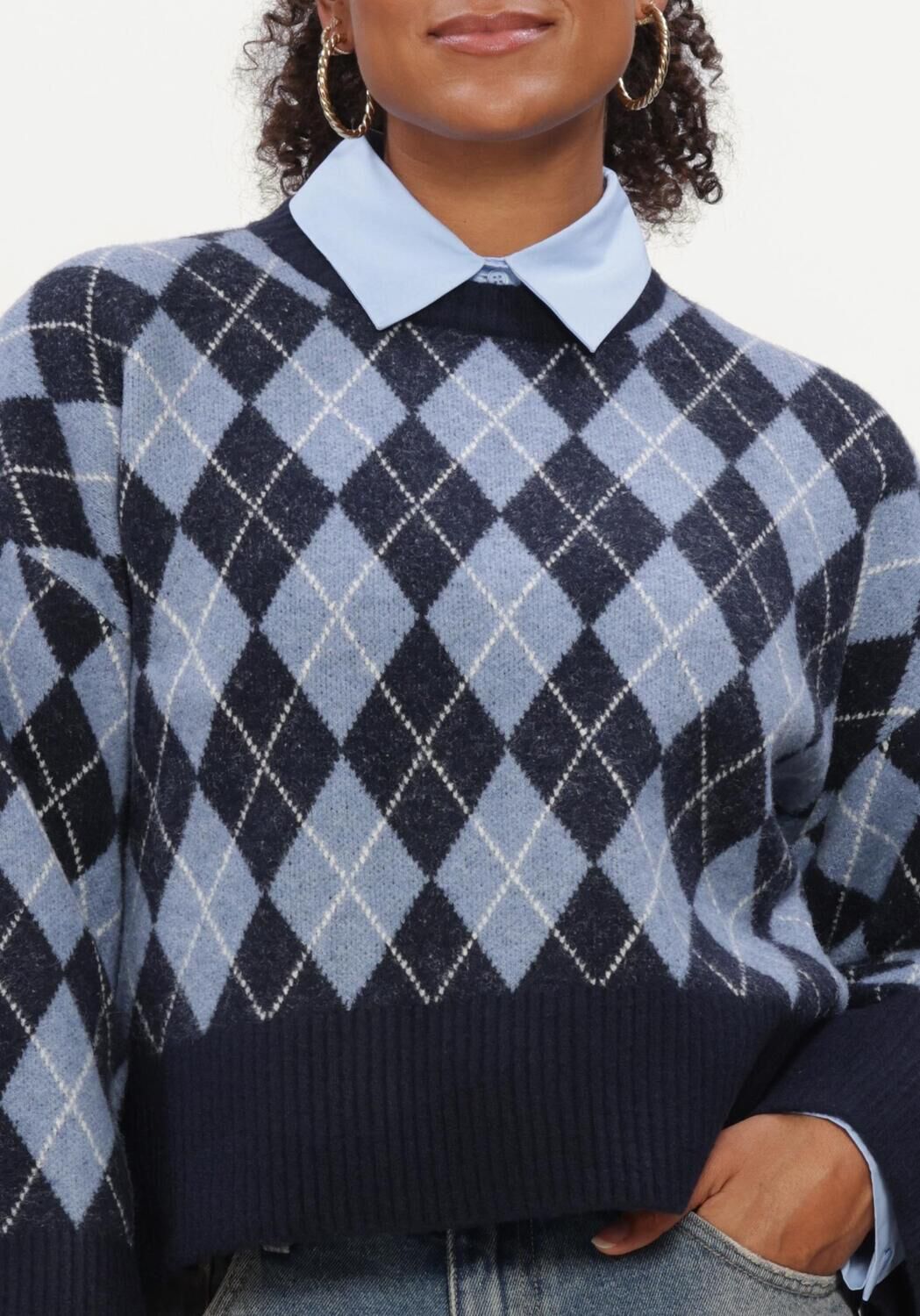 NOTRE-V Pull NV-ILA Bleu fonc&eacute; - large
