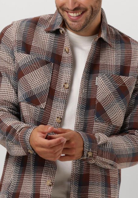 Bruine CAST IRON Overshirt LONG SLEEVE SHIRT HEAVY CHECK - large