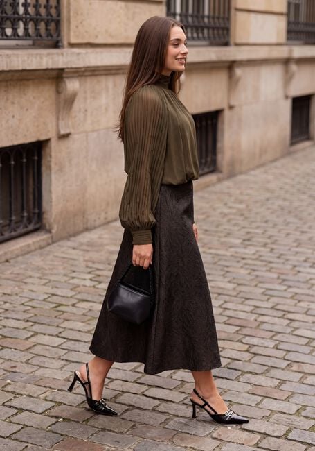 Groene Y.A.S. Midirok YASLEROC HW ANKLE SKIRT - large