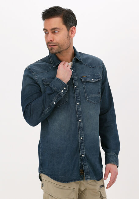 PME LEGEND Veste en jean LONG SLEEVE SHIRT TINTED BLUE VINTAGE Bleu foncé - large