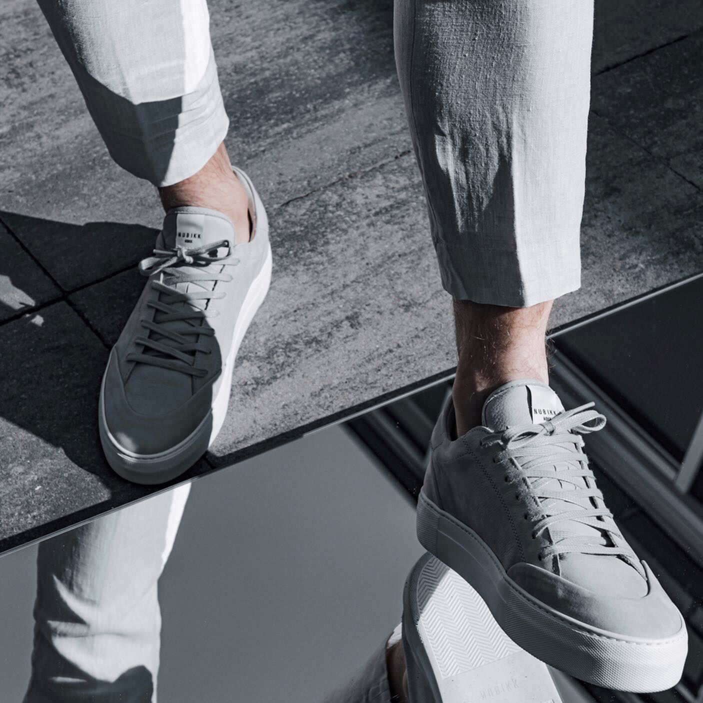 Grijze NUBIKK Lage sneakers JAGGER NAYA - large