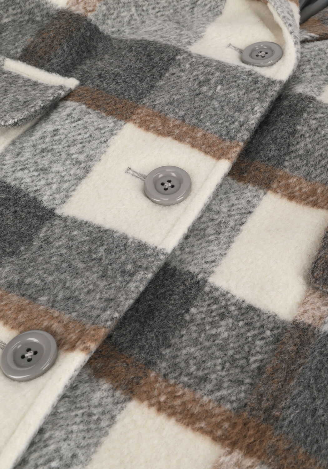 NA-KD Manteau CHECKED OVERSIZED BELTED COAT en beige - large