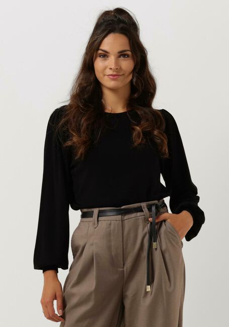 SUMMUM Chandail PUFFY SLEEVE SWEATER BASIC KNIT en noir - large