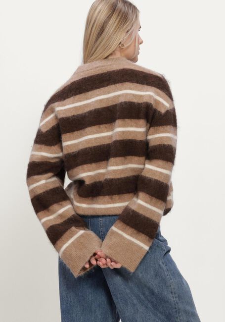 CATWALK JUNKIE Pull BRUSHED STRIPED KNIT en marron - large