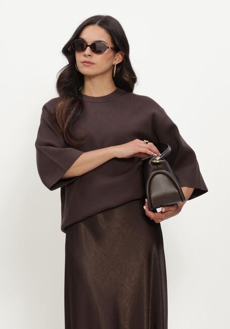 MSCH COPENHAGEN Pull MSCHAGATHA EAST 3/4 PULLOVER en marron - large