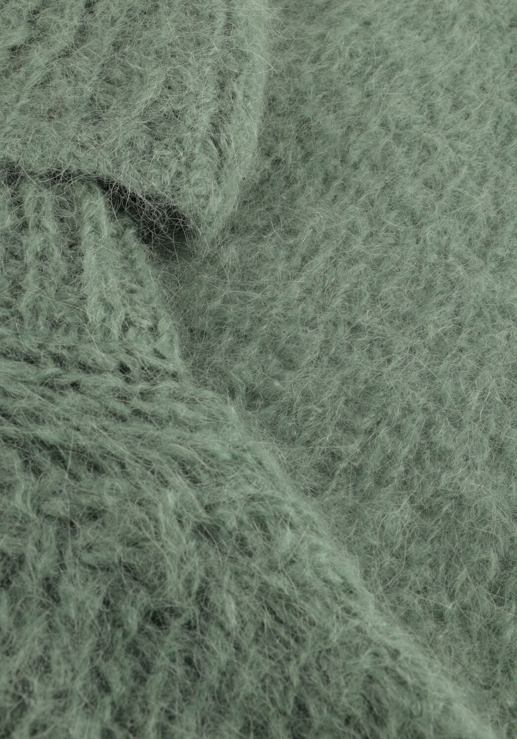 AMERICAN DREAMS Col roul&eacute; PEPPER ROLL NECK ALPACA PULLOVER en vert - large