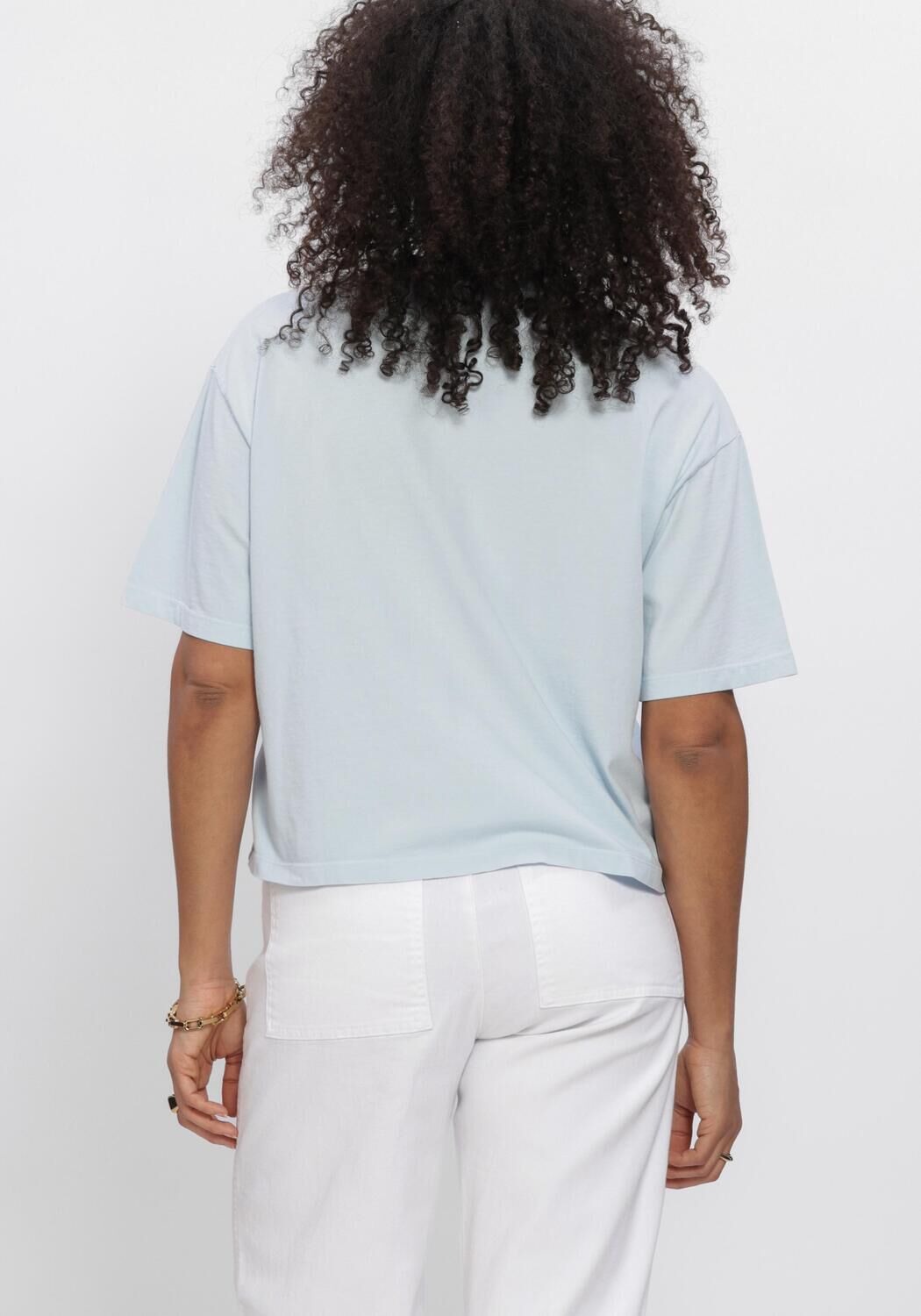 PENN & INK T-SHIRT PRINT Blouses en bleu - large