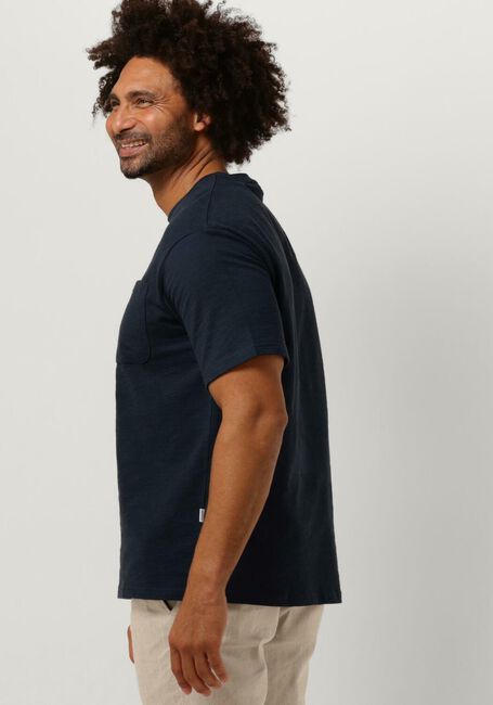 SELECTED HOMME T-shirt SLHLOOSSAUL SLUB SS O-NECK TEE Bleu foncé - large
