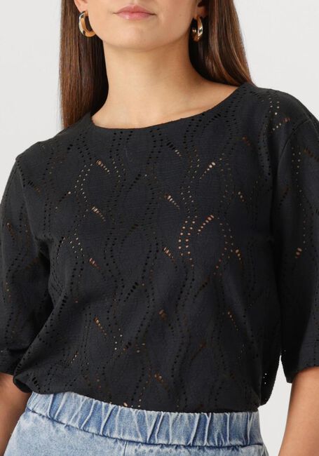 OBJECT Haut OBJAVA 2/4 LO O-NECK TOP en noir - large