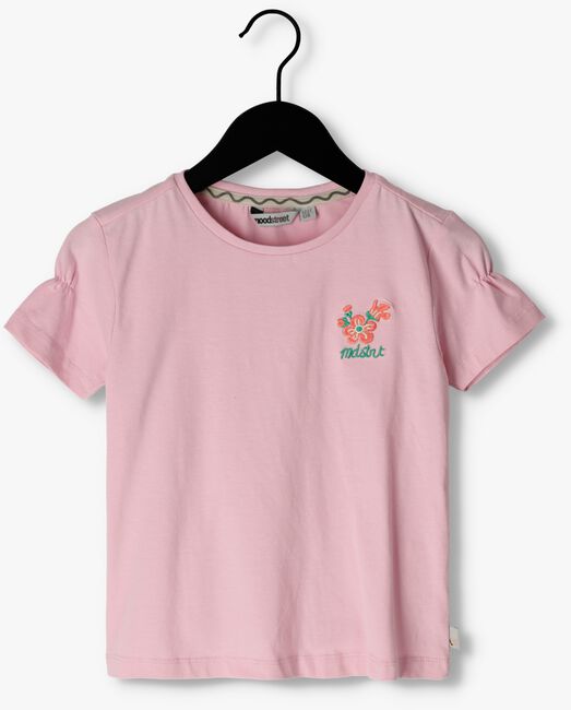 Roze MOODSTREET T-shirt T-SHIRT WITH FANCY SLEEVE AND EMBROIDERY - large