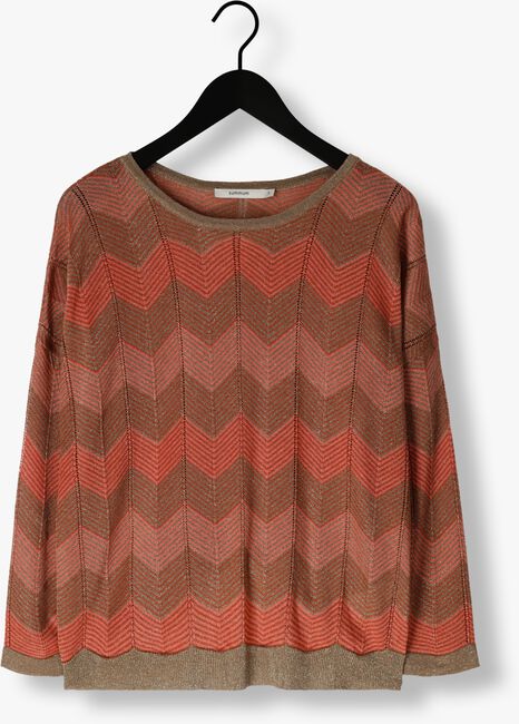 SUMMUM Pull BOAT NECK SWEATER SHIMMERING LUREX KNIT Corail - large