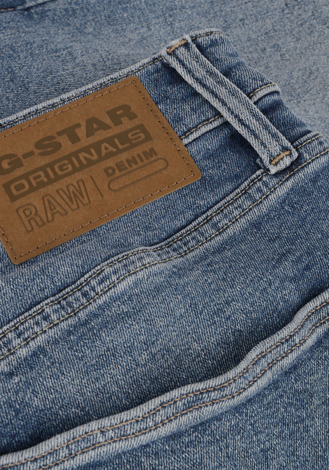 Blauwe G-STAR RAW Jeans 3301 SLIM SHORT - large