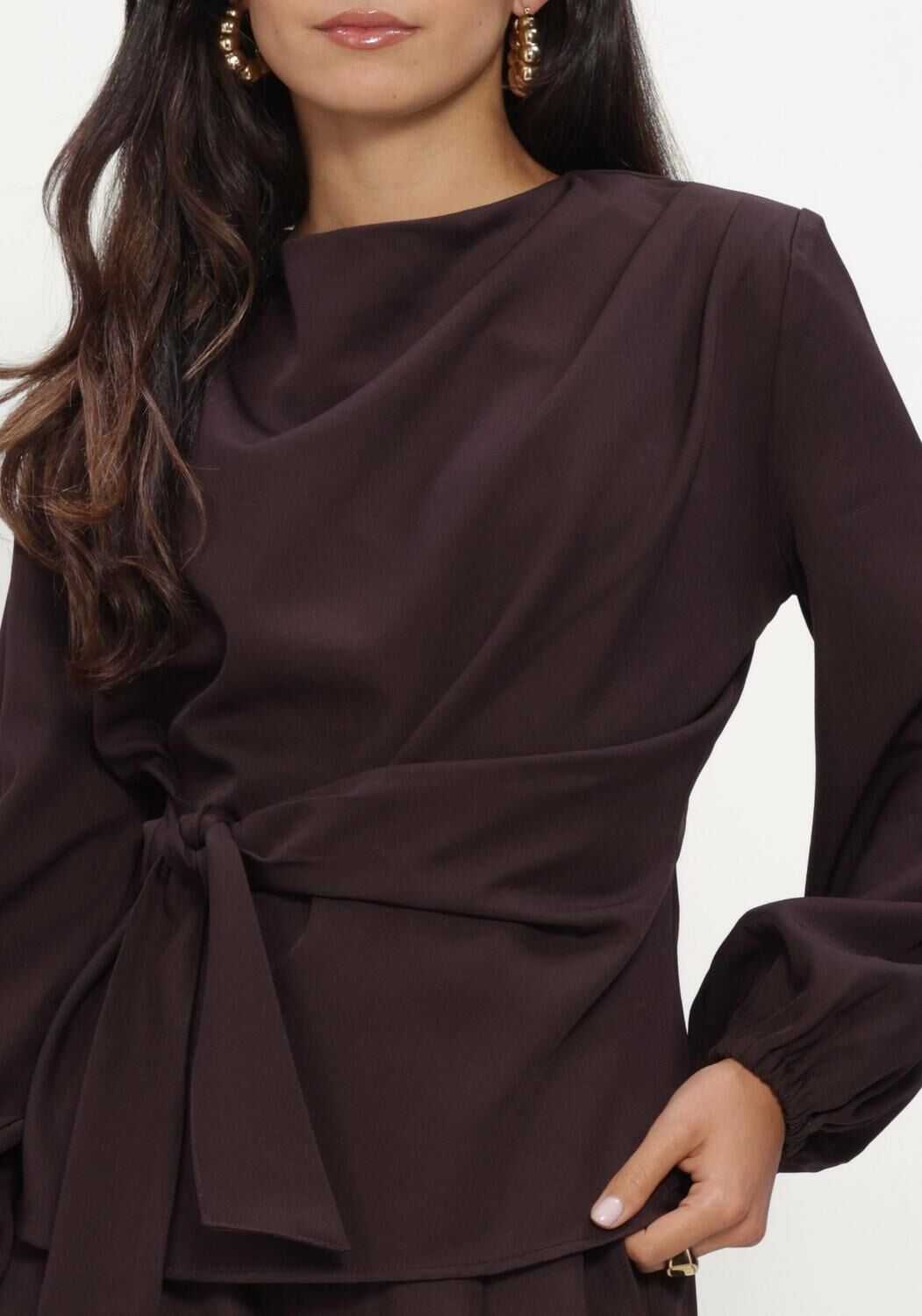 Beige CO'COUTURE  LUNACC TIE BLOUSE - large
