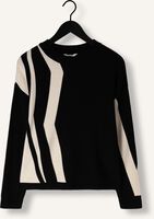 Zwarte OBJECT Trui OBJRAY LO L/S KNIT PULLOVER AOP Zwarte OBJECT Trui OBJRAY LO L/S KNIT PULLOVER AOP - medium