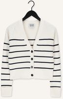 SCOTCH & SODA Gilet VNECK STRIPED CHUNKY RIB ORGAN Écru SCOTCH & SODA Gilet VNECK STRIPED CHUNKY RIB ORGAN Écru - medium
