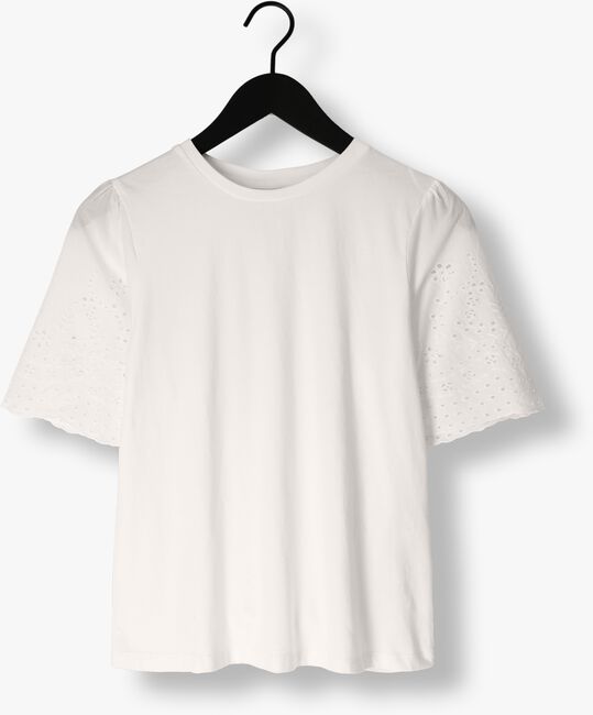 Y.A.S. T-shirt YASLEX SS TOP W. EMB SLEEVES S. en blanc - large