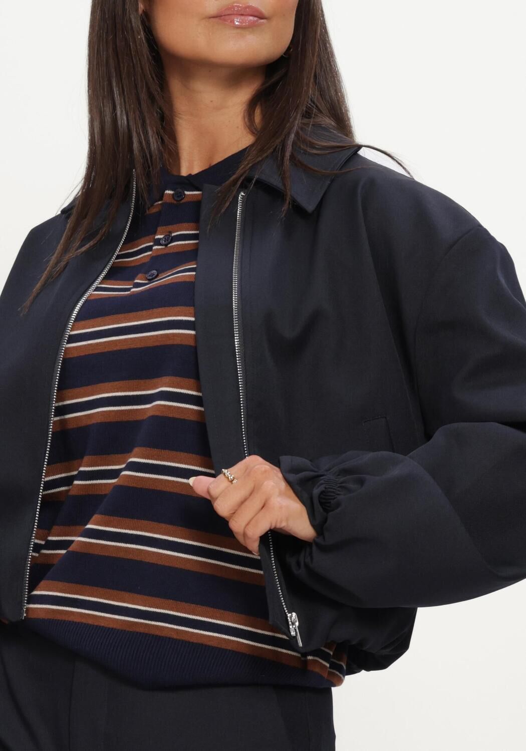 Donkerblauwe NOTRE-V Blazer NV-INETTE - large