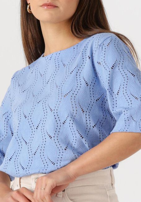 Lichtblauwe OBJECT Top OBJAVA 2/4 LO O-NECK TOP - large