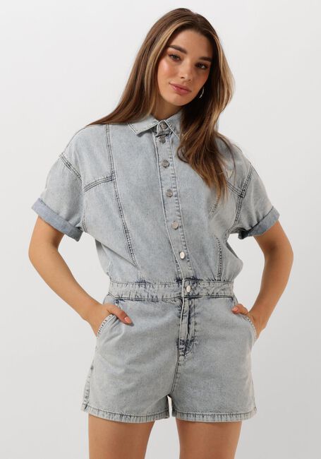 ALIX THE LABEL Combishorts LADIES WOVEN DENIM PLAYSUIT en bleu - large