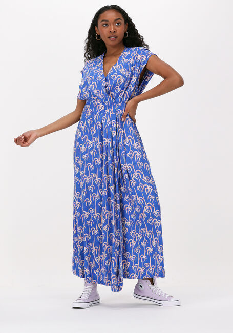 Blauwe SCOTCH & SODA Maxi jurk SLEEVELESS VISCOSE WRAP DRESS - large