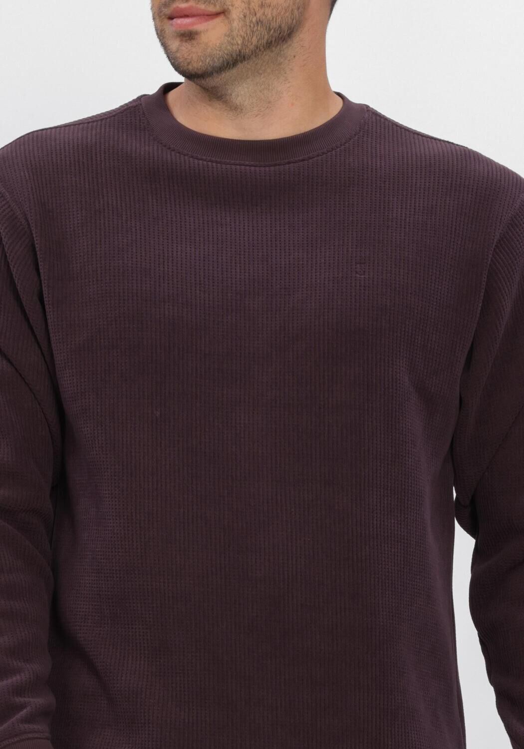 Bordeaux BUTCHER OF BLUE Trui FLUX HEAVY WAFFLE SWEAT - large