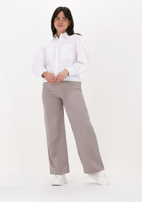 Witte SECOND FEMALE Blouse LARK CROPPED SHIRT - large