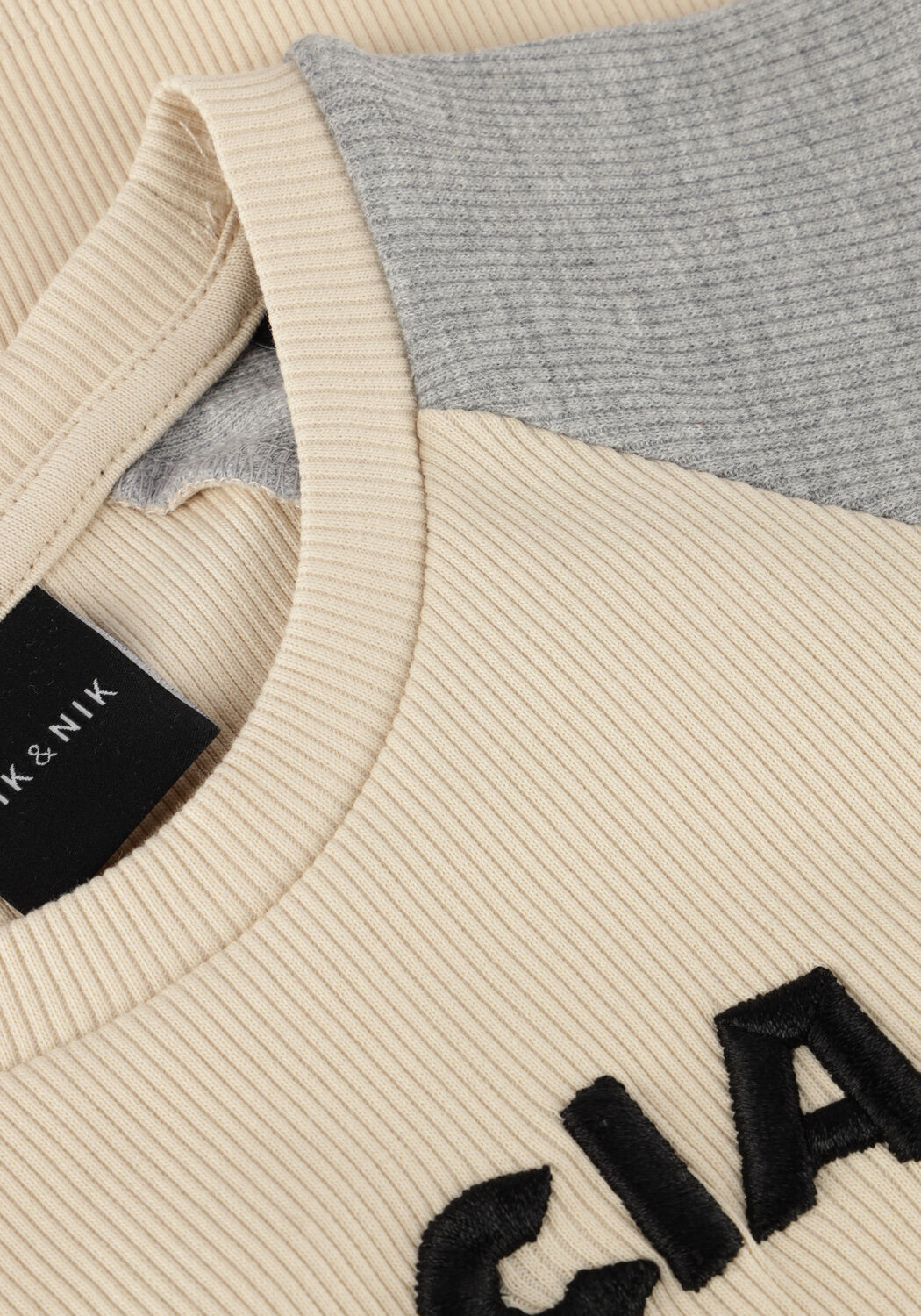 Ecru NIK & NIK T-shirt OFFICIALS AGLAN RIB TOP - large