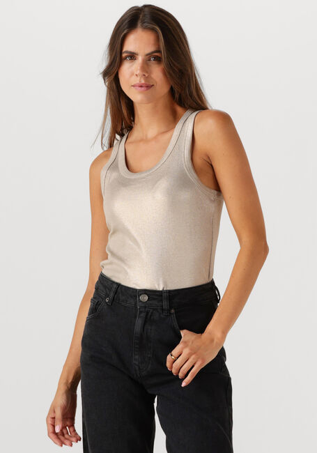 SUMMUM Haut RIB TANKTOP COTTON RIB en beige - large