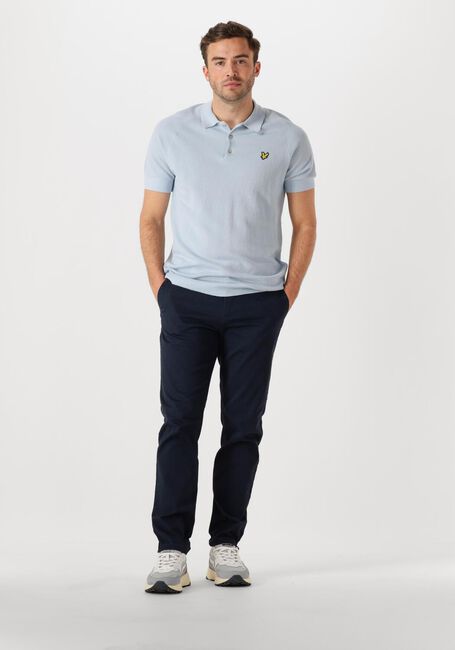 LYLE & SCOTT Polo LINEN BLEND KNITTED POLO Bleu clair - large