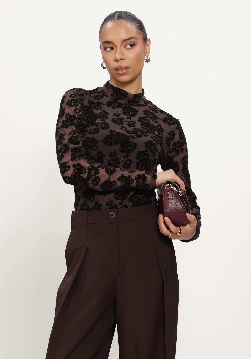 MSCH COPENHAGEN Haut MSCHISA ILLENORA M TOP AOP en marron - large