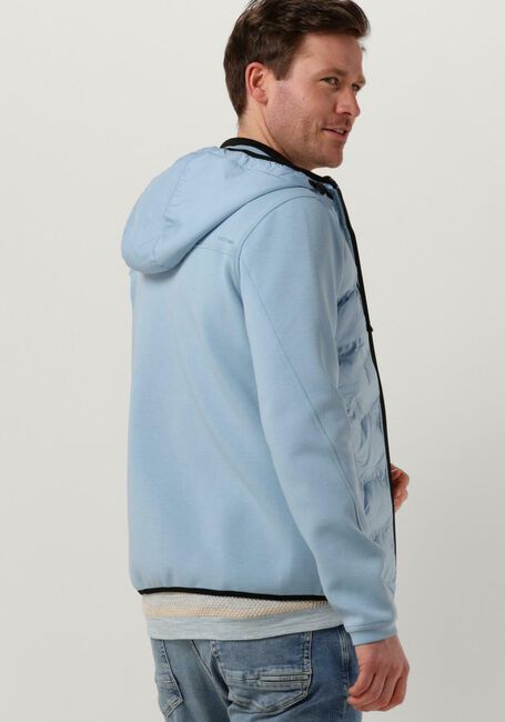 CAST IRON Veste matelassé HOODED JACKET TECH JERSEY INTERLOCK Bleu clair - large