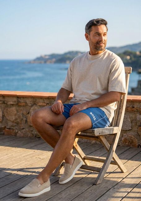 BOSS BLACK Shorts de bain STARFISH en bleu - large