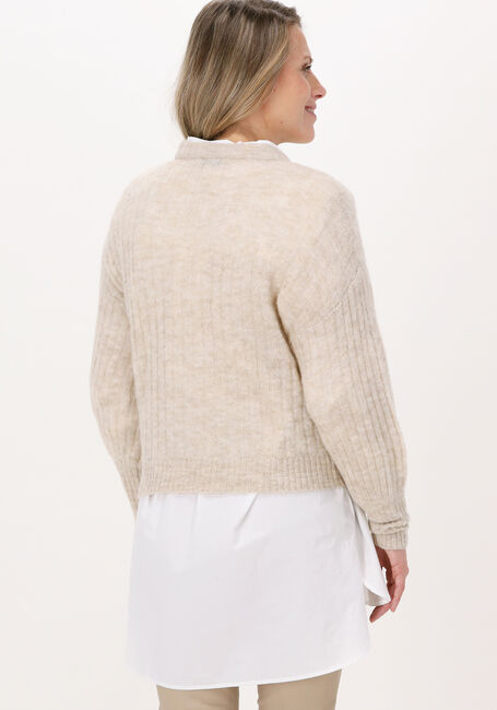 MSCH COPENHAGEN Pull CHEANNA ALPACA RIB PULLOVER en beige - large