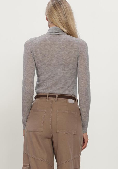 SELECTED WOMEN Haut SLWVENDY WOOL LS KNIT ROLL NECK en gris - large
