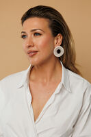Beige PAULIE POCKET Sieraad ELEGANT HOOPS EARRINGS - medium