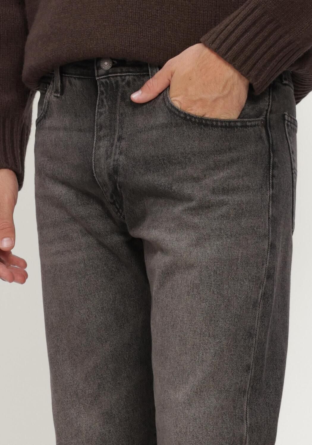 LEVI'S Straight leg jeans 555 RELAXED STRAIGHT BACK ON THE BLOCK Gris fonc&eacute; - large