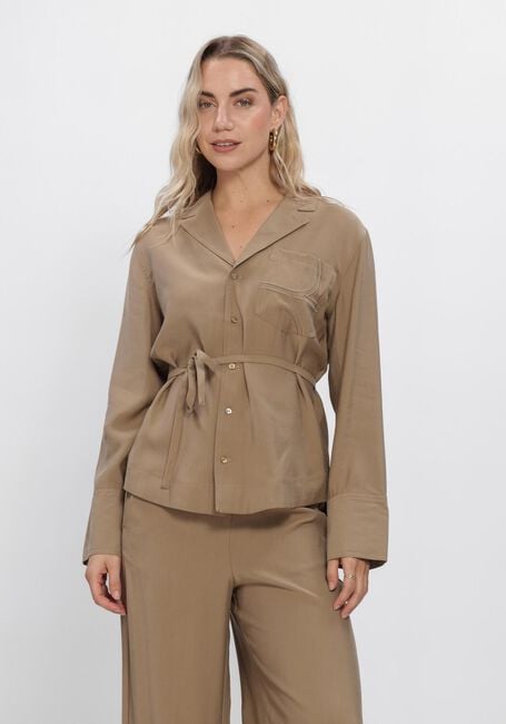 ROUGE EDIT ROUMELIA L/S OVERSIZED SHIRT Blouses Ocre - large