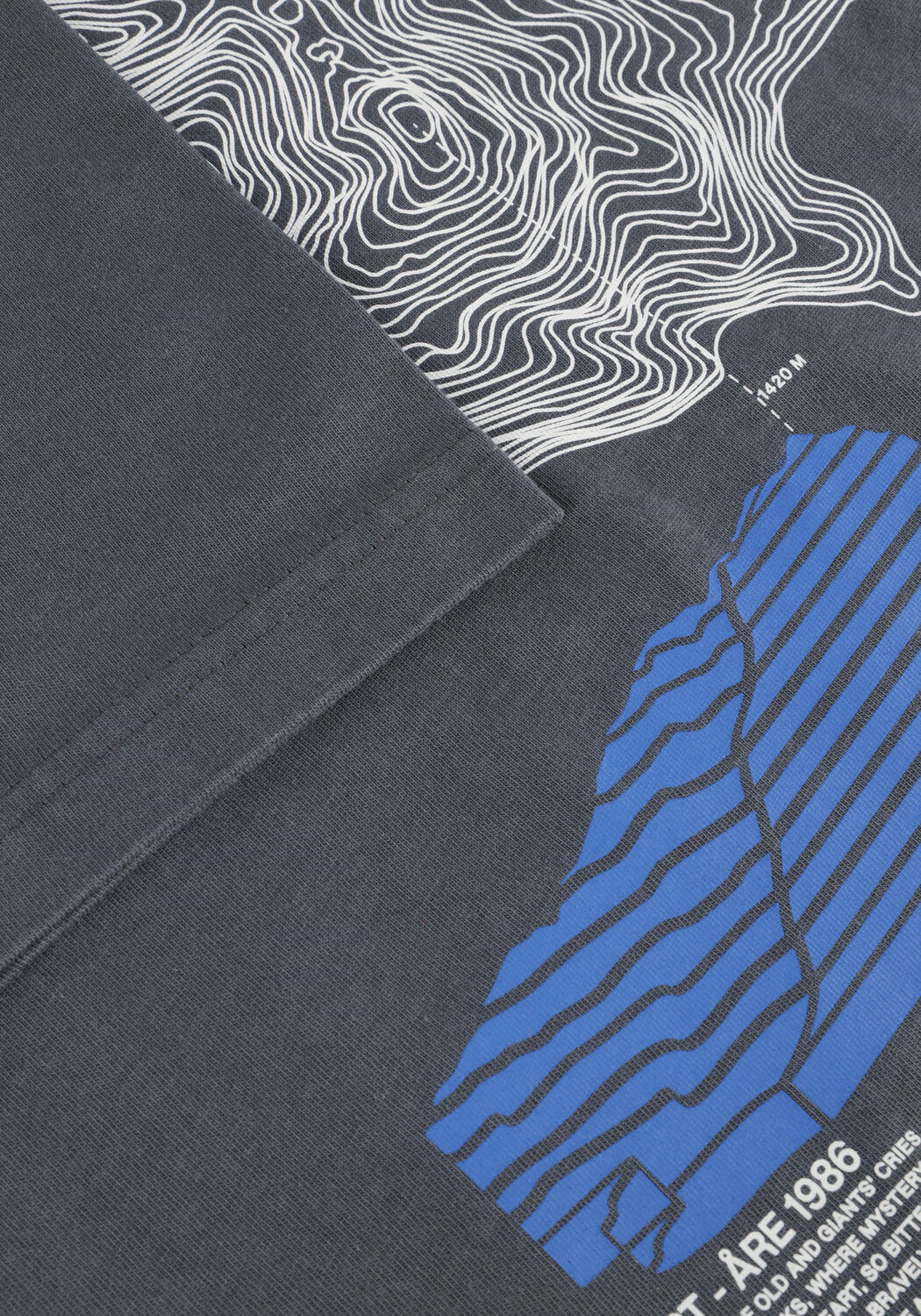 Blauwe PEAK PERFORMANCE T-shirt M GRAPHIC TEE - large